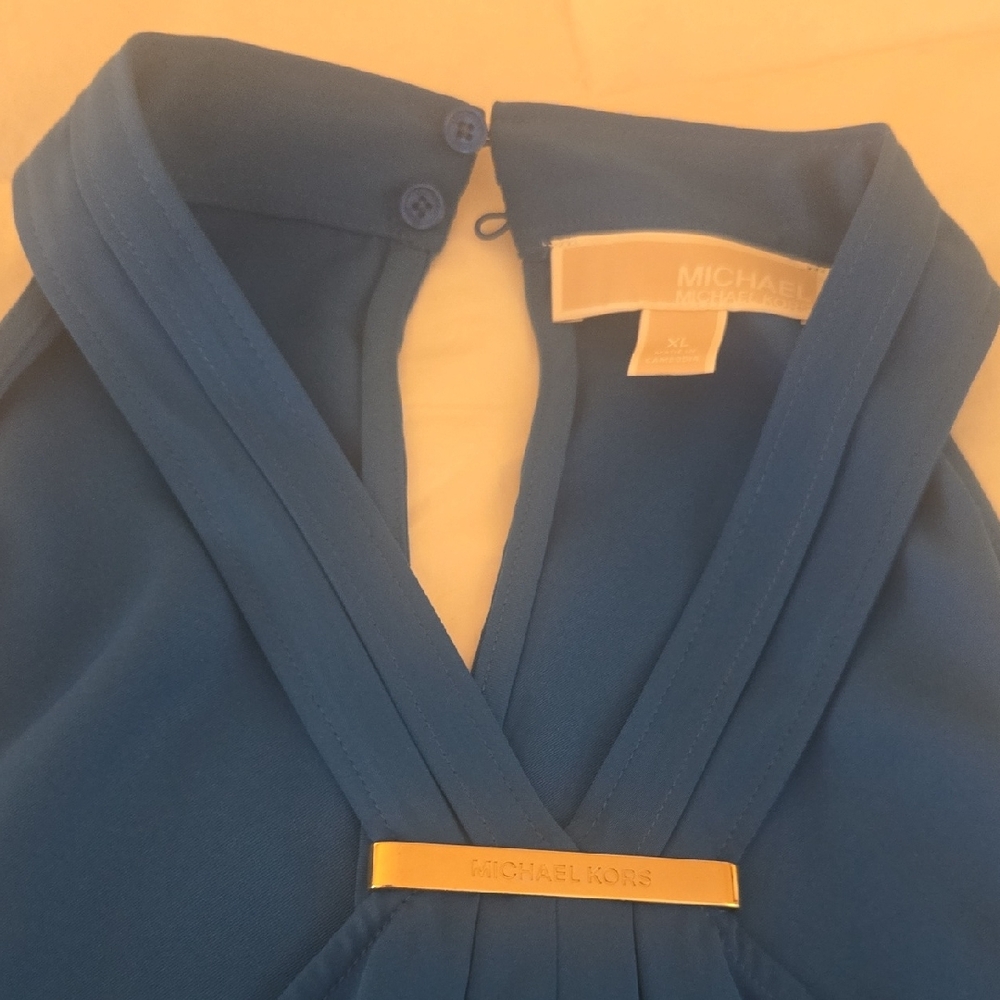 Michael Kors Royal Blue V-Neck Top